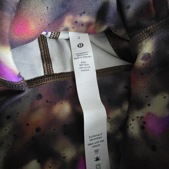 Lululemon Align High-Rise Pant 25" Soft Focus Splatter Green Multi Size 2 - Picture 11 of 14